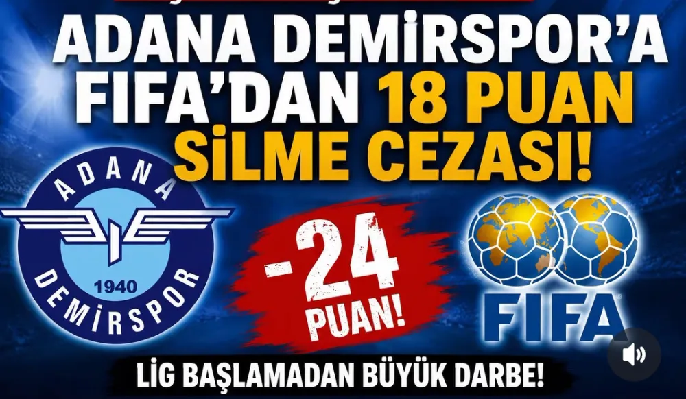 Adana Demirspor'a 18 puan silme cezası Kaynak: Adana Demirspor'a 18 puan silme cezası 