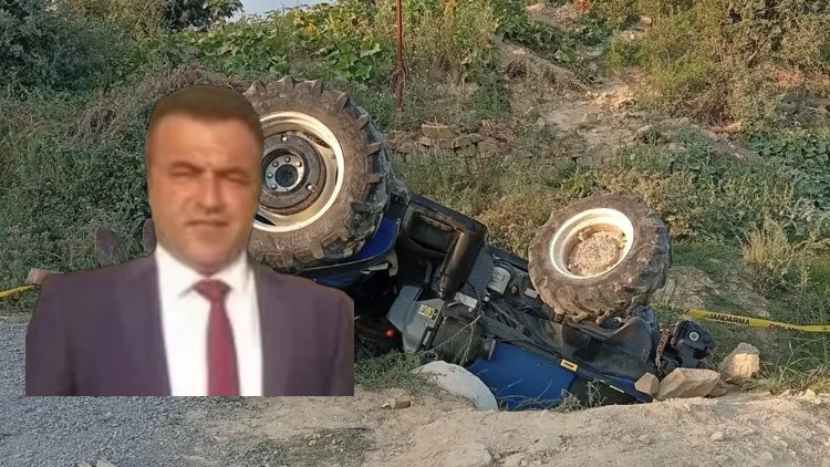 Adana'da Devrilen traktörün altında kalan muhtar ağır yaralandı