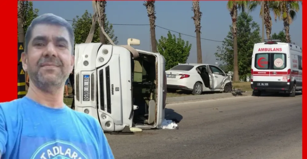 Adana Ceyhan ... Otomobil Yolcu Minibüsüne Çarptı...1 Ölü 3 Yaralı 